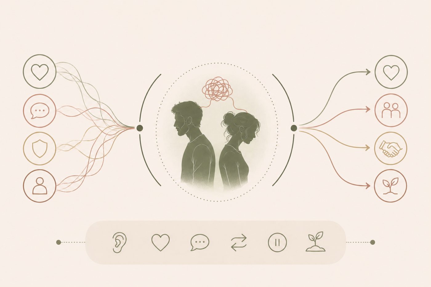 Ilustração do artigo: Relações de casal: a dança invisível que ninguém escolheu